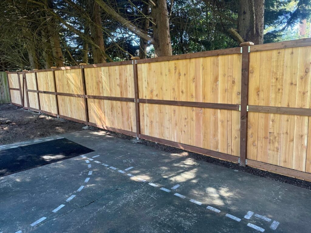 Backyard Cedar Fence Replacement in South Sound - project photo 1