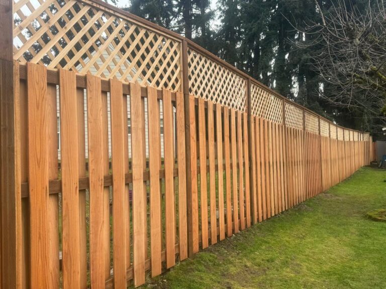 Backyard Cedar Fence Replacement – fencing in South Sound